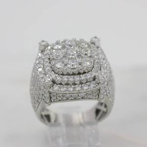 Anillos de Moissanita Certificados por IGI, Anillo con Incrustaciones de Diamantes, Joyería de Plata 925, Moissanita VVS, Joyería Fina de Hip Hop para Mujeres y Hombres - Product Image 6