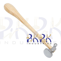 Marteau à dôme plat de 50 mm pour la fabrication de bijoux, outil de gaufrage/bouturage/doming double face, manche en bois, DIY, OEM