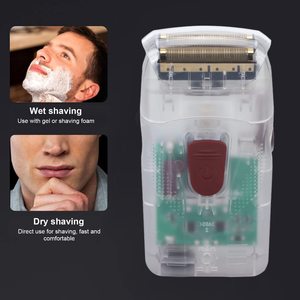 Rasoir électrique à double tête à mouvement alternatif rechargeable par USB pour hommes, rasoir rotatif IPX7, remplacement pour le rasage du visage, lavable - Product Image 6