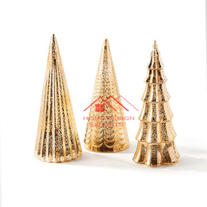 Dernier design Ornement décoratif de Noël fini doré Ornement décoratif de Noël en métal martelé Sculpture de table - Product Image 6