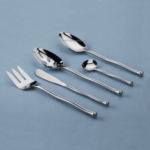 Juegos de cubiertos de metal chapado en plata con asas delgadas para el hogar y la boda Vajilla de mesa Juegos de cubiertos para comer - Product Image 3