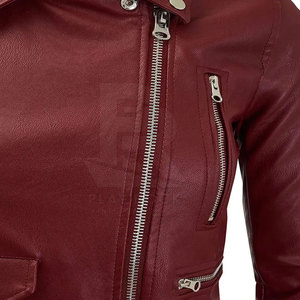 Chaqueta de Invierno de Cuero Vacuno Genuino de la Mejor Calidad para Mujer, Informal, Impermeable, Cortavientos, Transpirable, Cómoda, Talla Adulto, Lona - Product Image 5