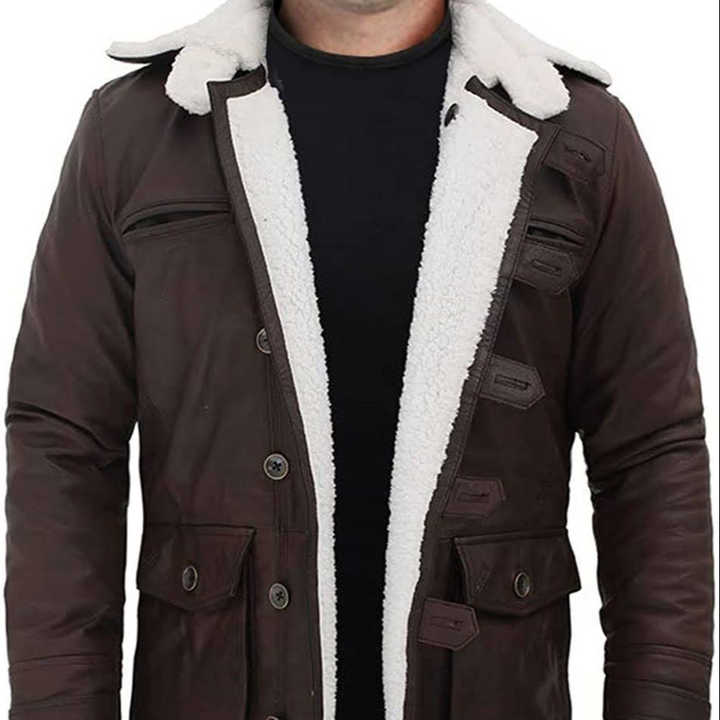 OEM Men's Stylish Warm Winter Jacket Casual Faux Fur Hooded Long Windbreaker Cotton Shearling Leather Coat Denim Overcoat