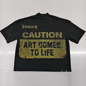 T-shirt personnalisé pour homme en coton 100% biologique, tissé, écologique, vintage, imprimé par transfert thermique, coupe classique - Product Image 1