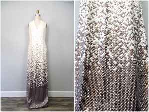 Vestidos largos acampanados de gasa para fiesta de noche de talla grande para mujer, 100% poliéster - Product Image 5