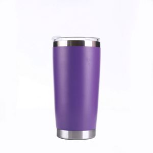 Gobelets isothermes 20 oz en acier inoxydable à double paroi avec paille, vente en gros - Product Image 4