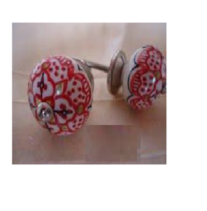 Pomos de puerta de cerámica pintados a mano hechos a medida disponibles en una gran variedad de diseños pintados a mano Perilla de puerta de cerámica - Product Image 1