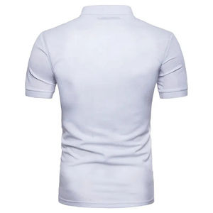 เสื้อกีฬาผ้าโพลีเอสเตอร์แห้งเร็วสำหรับผู้ชายเสื้อกีฬากอล์ฟเทนนิสแขนสั้นระบายอากาศได้ป้องกันรอยยับ - Product Image 3