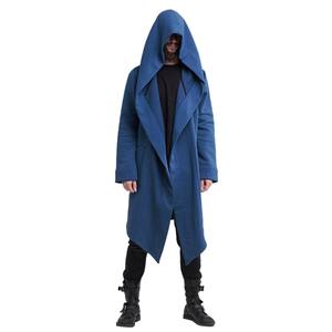 Vente en gros de sweatshirts à col rond de l'industrie pakistanaise Veste pour homme Cardigan long de style sombre Manteau à capuche Veste bleue - Product Image 3