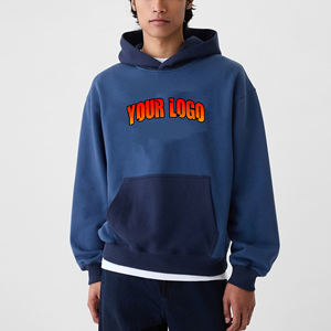 OEM/ODM Plus Size Fashionable Men's Hoodies & Sweatshirts Custom embroidered logo <b>colour</b> <b>block</b> comfortable man hoodie - Product Image 1