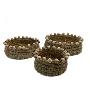 High Selling Price New Jute Bowl Premium Look Modern Jute Bowl Elegant for Home Hotel <b>Table</b> Decor Usage in Wholesale Cheap Moq - Product Image 6