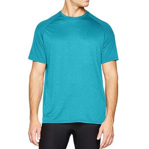 Logo personnalisé vierge extensible hydrophobe résistant aux taches respirant super fibre à manches courtes sport hommes imperméable t-shirt - Product Image 1