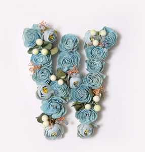 Alfabetos Florales Personalizados, Iniciales Florales con Firma, Alfabeto Floral Personalizado, Letra Floral Personalizada, Arte Mural con Flores, Monogramas Florales - Product Image 3