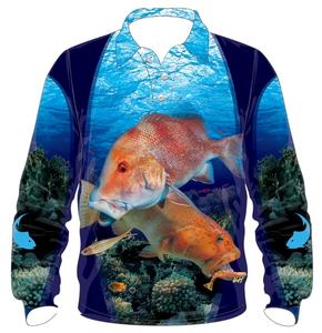 Rendimiento personalizado protección Uv secado rápido Uv Upf 50 sublimación al por mayor manga larga para hombres capucha pesca Polo camisa - Product Image 2