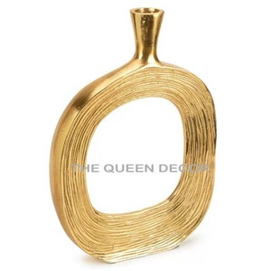 Florero de Metal de aluminio nórdico moderno, jarrón de mesa de hierro hecho a mano para decoración del hogar y centros de mesa de boda - Product Image 2