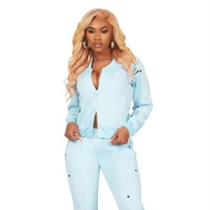 Survêtement empilé authentique pour femme-Tissu confortable et léger, idéal pour la mode et l'usure quotidienne" - Product Image 1