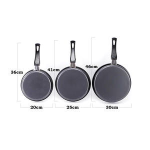 Juego de 3 Sartenes Antiadherentes de Metal con Fondo de Hierro Fundido Esmaltado, Capacidad de 2.0-3.0L - Product Image 3