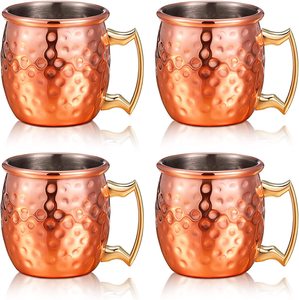 Juego de 4 vasos de chupito de mula de Moscú lisos para beber con caja de terciopelo para regalo para alguien - Product Image 4