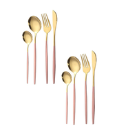 Ensemble de couverts en acier inoxydable avec poignée en résine, design moderne Fabricant et exportateur Ensemble de couverts en métal au design nouveau