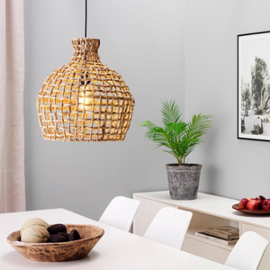 โคมไฟทรงกลมธรรมชาติ-วัสดุผักตบชวาแขวนโคมไฟทรงกลมเหมาะสำหรับการตกแต่งห้องนั่งเล่น - Product Image 4