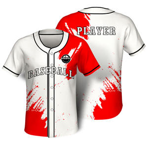 Vente en Gros Polyester Léger Maillot de Baseball pour Hommes Plus Size Design Respirant Livraison Rapide Vêtements de Softball Imprimés - Product Image 5