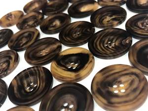 Botones de Cuerno de Vaca Natural Hechos a Mano, Ecológicos, de Moda, con 4 Agujeros, para Ropa, Auténticos, Acabados, Estilo Indio, 2026 - Product Image 2