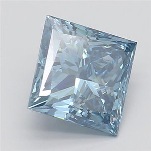 Diamant créé en laboratoire certifié IGI, taille princesse, bleu vif fantaisie, clarté VS1, diamant en vrac pour la fabrication de bagues, de boucles d'oreilles, etc. - Product Image 3