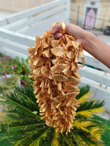 Guirlandes Golden Gota pour décors de mariage Décor d'événement glands en tissu indien Diwali Mehndi Haldi Cordes de décoration de fête - Product Image 4