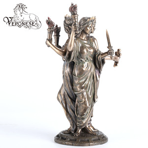 Veronese thiết kế-HECATE-GREEK Nữ Thần Ma Thuật-bức tượng nhựa trang trí nhà sang trọng được vẽ bằng tay - Product Image 3