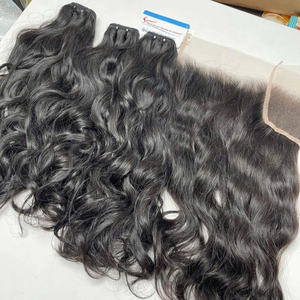 Venta al por mayor de extensiones de cabello humano vietnamita natural ondulado sin procesar mechones de cabello humano con cutícula completa alineada - Product Image 5