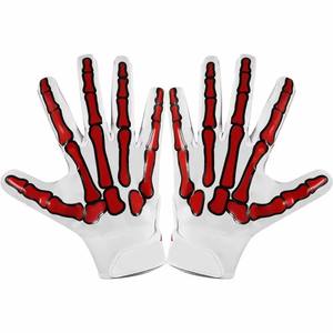 ถุงมืออเมริกันฟุตบอลแบบออกแบบเอง ป้องกันการลื่น ยึดเกาะดี สายรัดข้อมือปรับได้ สำหรับเด็กและผู้ใหญ่ ทนทาน - Product Image 1