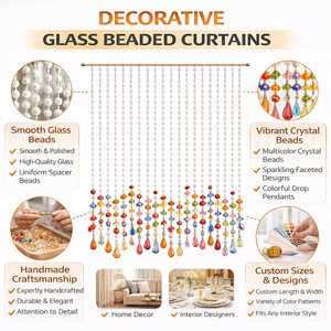 Verre blanc décoratif pour rideaux ronds pour la décoration de montres, boîte suspendue faite à la main, emballage en gros - Product Image 6