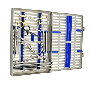 Ensemble d'instruments de chirurgie buccale dentaire de 13 pièces comprenant un écarteur de sinus Rongeur osseux en résine plastique, métal et bois - Product Image 3