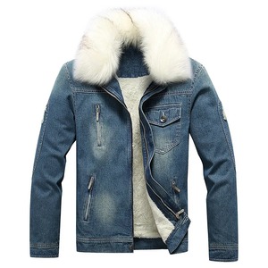 Fox Fur <b>Collar</b> Removable Rabbit Fur Liner Denim <b>Jacket</b> Coat Women Outerwear Winter Loose Thick Warm Jeans <b>Jackets</b> Parka Female - Product Image 2