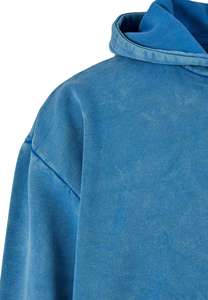 Sudadera con capucha lavada con ácido vintage personalizada lavada con piedra Logotipo de gran tamaño personalizado Sun Faded Boxy Fit Unisex Sudadera con capucha rasgada en blanco para hombres - Product Image 6