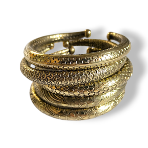 Wholesale Handmade Brass Cuff <b>Bracelets</b> | <b>Boho</b> African Tribal Polished Bangle | Adjustable Ethnic Statement Jewelry for Women - Product Image 3