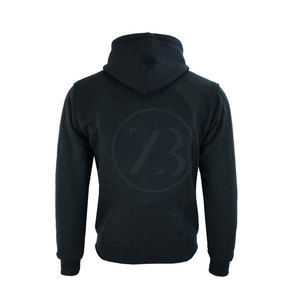 Sweats à capuche décontractés d'hiver à fermeture éclair 100% coton pour hommes-Motif solide Léger et respirant de haute qualité - Product Image 5