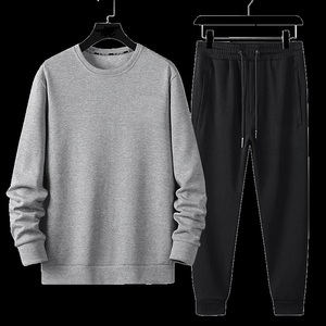 Men's 100% Cotton <b>Fleece</b> Sweatsuit Heavyweight Hoodie and Sweatpants Tracksuit Set for Winter Season Solid <b>Pattern</b> - Product Image 3