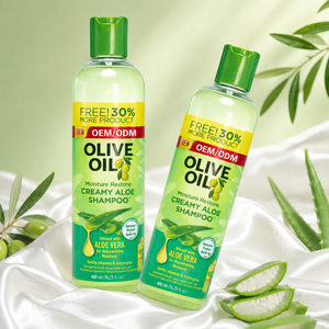 Wholesale Creamy Aloe <b>Shampoo</b> Infused with Olive Oil Deep Cleansing and Moisturizing for Relaxed and Natural Hair 480ml - Product Image 1