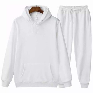 Ensemble de survêtement sportif hiver 2026 : sweat à capuche et pantalon, manches longues, décontracté, 100 % coton molletonné, personnalisable avec logo - Product Image 5