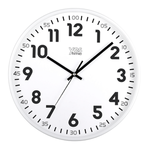 Yes Time <b>Wall</b> <b>Clock</b> 30cm White Quartz <b>Silent</b> Movement - Product Image 2