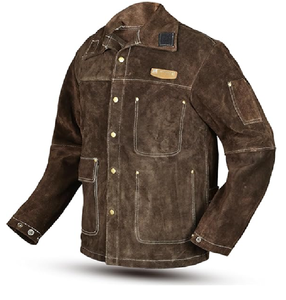 Personalizar cuero de vaca Split chaqueta de soldadura hombres soldador chaqueta tIndustrial seguridad - Product Image 1