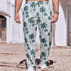 Factory Price <b>Men's</b> Casual Sport <b>Trousers</b> Elastic Waist Flat <b>Lightweight</b> Mid Waist 100% Cotton Windproof Breathable <b>Summer</b> - Product Image 2