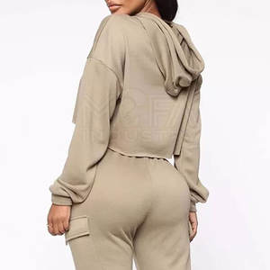Sweats à capuche respirants anti-rides pour femmes OEM disponibles à la mode pour femmes au Pakistan - Product Image 2