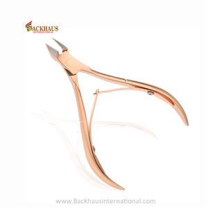 Pince coupe-ongles en or rose de 4 pouces pour manucure et pédicure Pince à cuticules avec lames tranchantes en acier inoxydable pour doigts - Product Image 2