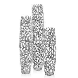 Florero de aluminio para decoración de hogar y restaurante, jarrones de diseño de malla, decoración para sala de estar, precio barato, gran oferta - Product Image 4