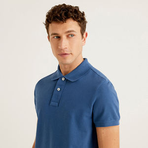 Camiseta Polo Informal de Algodón 100% para Hombre, Jersey de Punto de Buena Calidad con Logo Bordado Personalizado, Diseño a Rayas Estampado de Color Sólido - Product Image 4