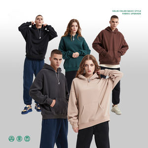 Sudadera con Capucha Extra Grande de Invierno, Tejida a Crochet, 100% Algodón, Diseño de Logotipo Personalizado para Hombre y Mujer, Marca de Moda, Sudadera de Forro Polar para Parejas - Product Image 4