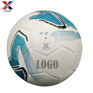 Ballon de football d'entraînement intérieur/extérieur de haute qualité, taille 5, léger, écologique, bleu et blanc, pour le sport - Product Image 4