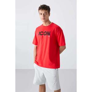 เสื้อยืดคอกลมโอเวอร์ไซส์พิมพ์ลายสำหรับผู้ชาย Tommylife Wholesale รุ่น 88331 สีดำ - BLACK - Product Image 2